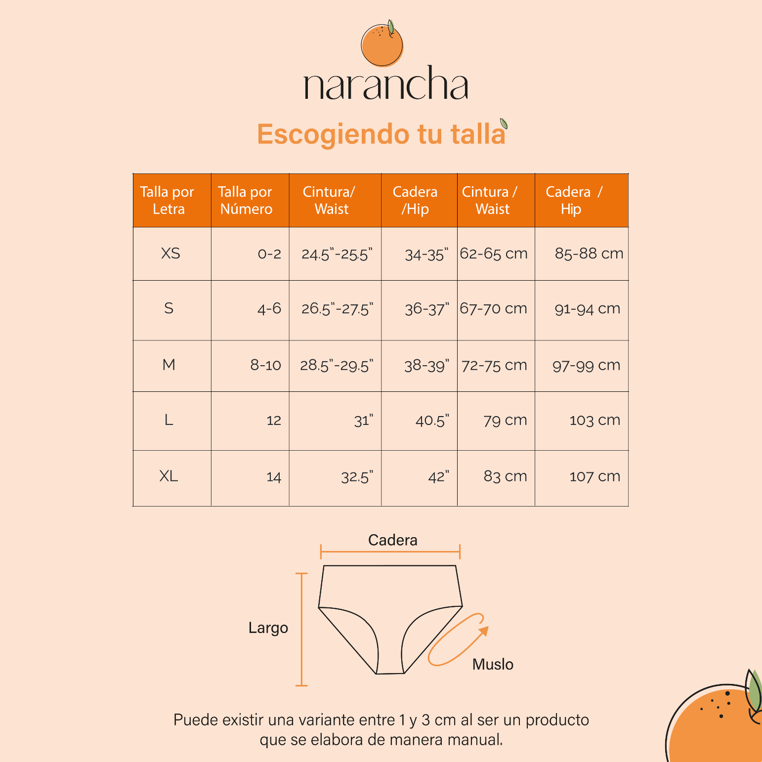 Narancha High Waist (5 pzs)