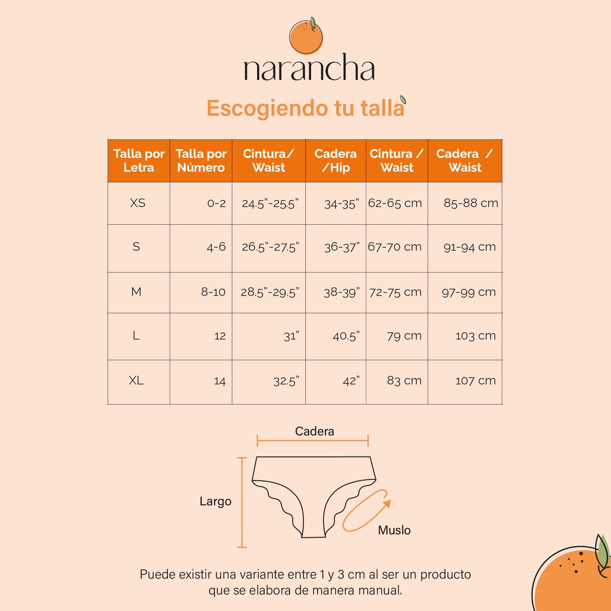 Narancha Low Waist (5 pzs)