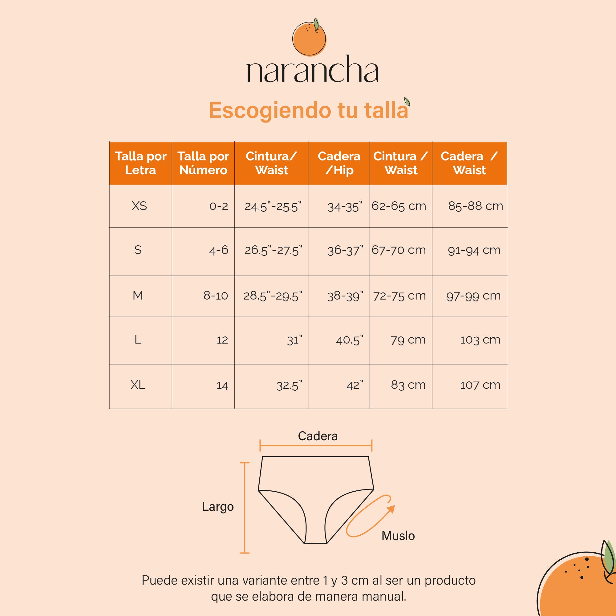 Narancha High Waist (5 pzs)